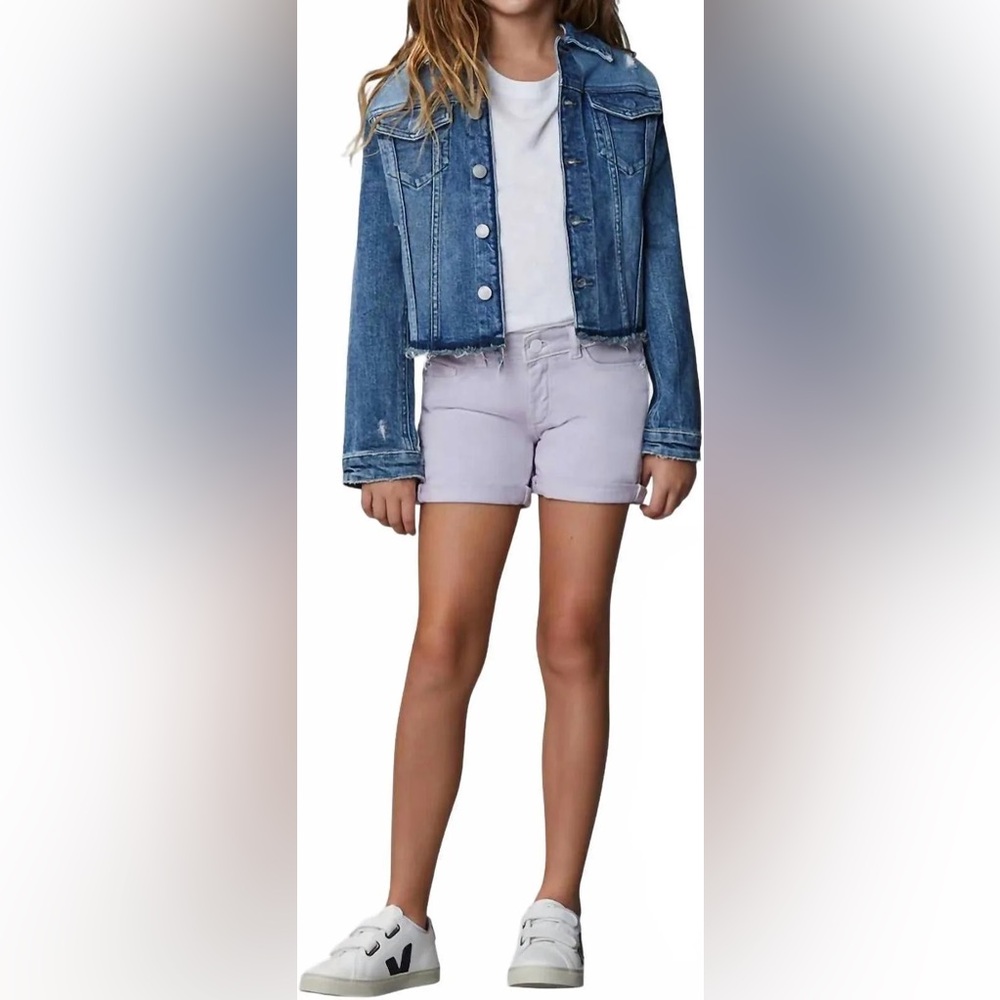 Nordstrom Denim Jean Jacket Button Down 6 Pocket Girl’s 8/10